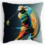 Polštářek s potiskem Duhový Golfista