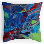 Polštářek s potiskem Duhový Mramor