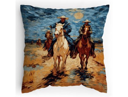 Polštářek s potiskem Jezdci ala Ortega