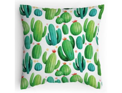Polštářek s potiskem Kaktusové pole