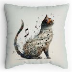 Polštářek s potiskem Kočičí muzika