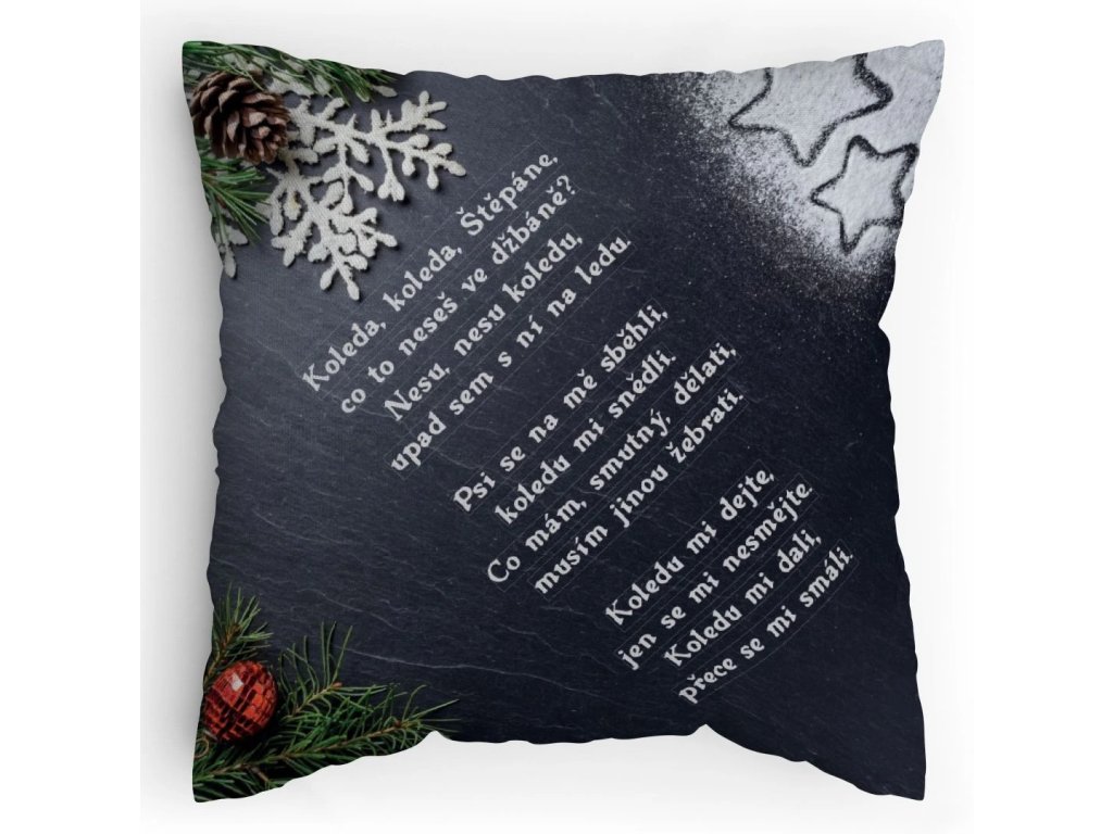 Polštářek s potiskem Koleda Koleda Štěpáne