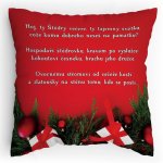 Polštářek s potiskem Koleda Štědrý večer