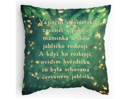 Polštářek s potiskem Koleda Vánoční Stromeček