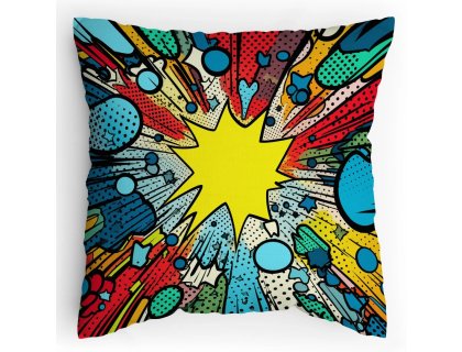 Polštářek s potiskem Komiksový výbuch