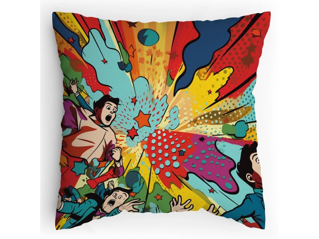 Polštářek s potiskem Komiksový výbuch 2