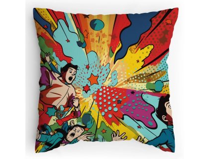 Polštářek s potiskem Komiksový výbuch 2