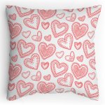 Polštářek s potiskem Krajková Srdce