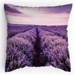 Polštářek s potiskem Levandulové pole
