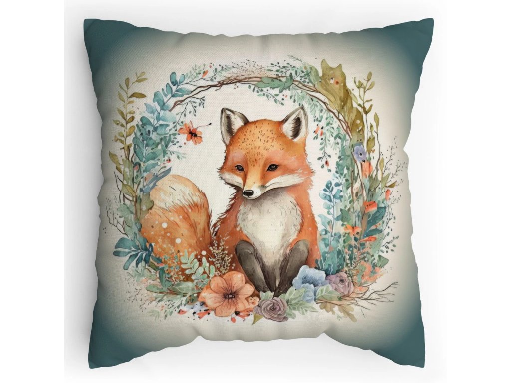 Polštářek s potiskem Liška Vodovky