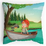 Polštářek s potiskem Malá rybářka