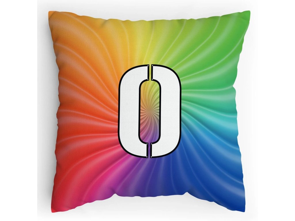 Polštářek s potiskem matematika duha 0