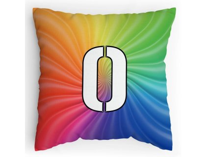 Polštářek s potiskem matematika duha 0