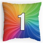 Polštářek s potiskem matematika duha 1