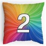 Polštářek s potiskem matematika duha 2