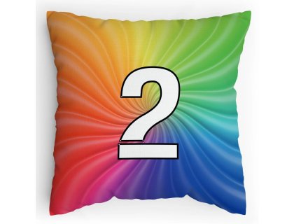 Polštářek s potiskem matematika duha 2