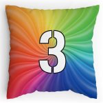 Polštářek s potiskem matematika duha 3