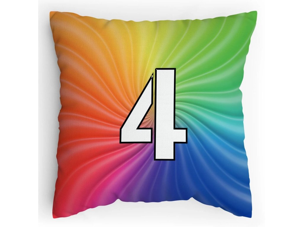 Polštářek s potiskem matematika duha 4