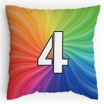 Polštářek s potiskem matematika duha 4