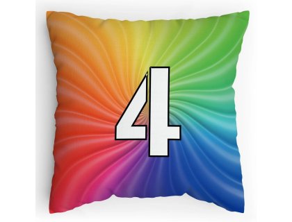 Polštářek s potiskem matematika duha 4