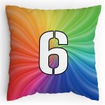 Polštářek s potiskem matematika duha 6