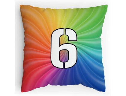 Polštářek s potiskem matematika duha 6