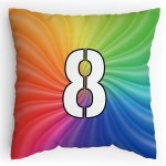 Polštářek s potiskem matematika duha 8