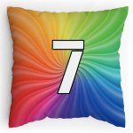 Polštářek s potiskem matematika duha 7