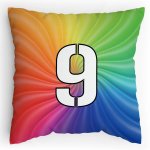 Polštářek s potiskem matematika duha 9