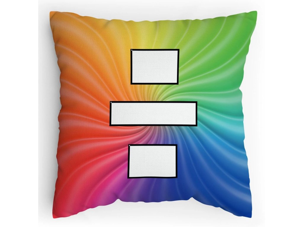 Polštářek s potiskem matematika duha děleno