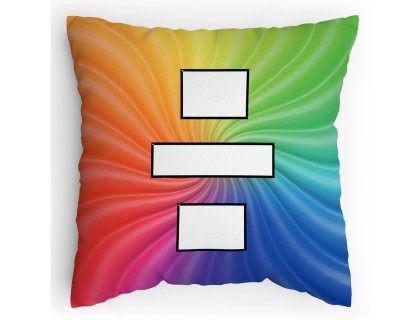 Polštářek s potiskem matematika duha děleno