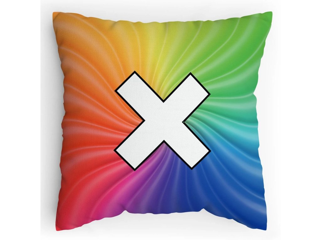 Polštářek s potiskem matematika duha krát