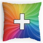 Polštářek s potiskem matematika duha plus