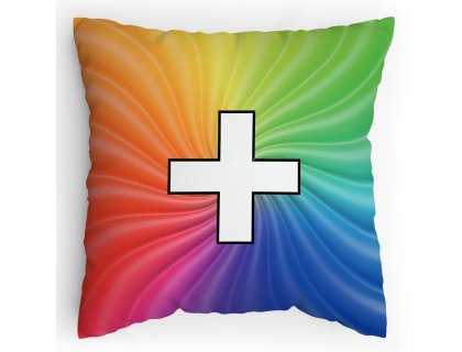 Polštářek s potiskem matematika duha plus