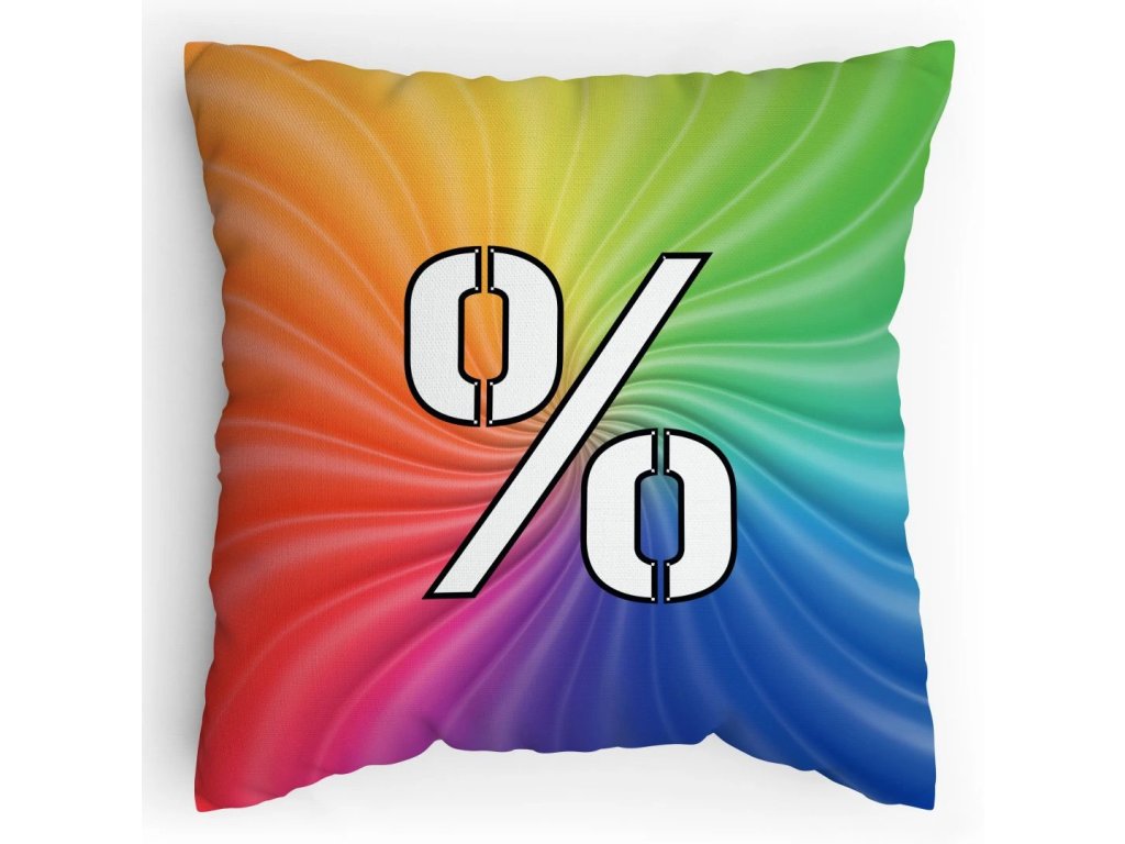 Polštářek s potiskem matematika duha procento
