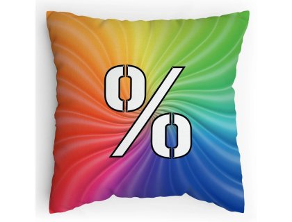 Polštářek s potiskem matematika duha procento