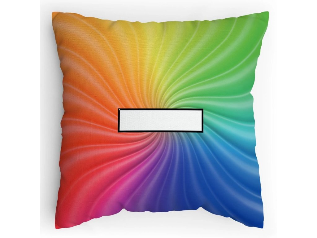 Polštářek s potiskem matematika duha minus