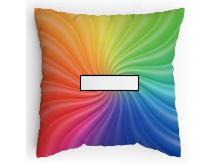 Polštářek s potiskem matematika duha minus