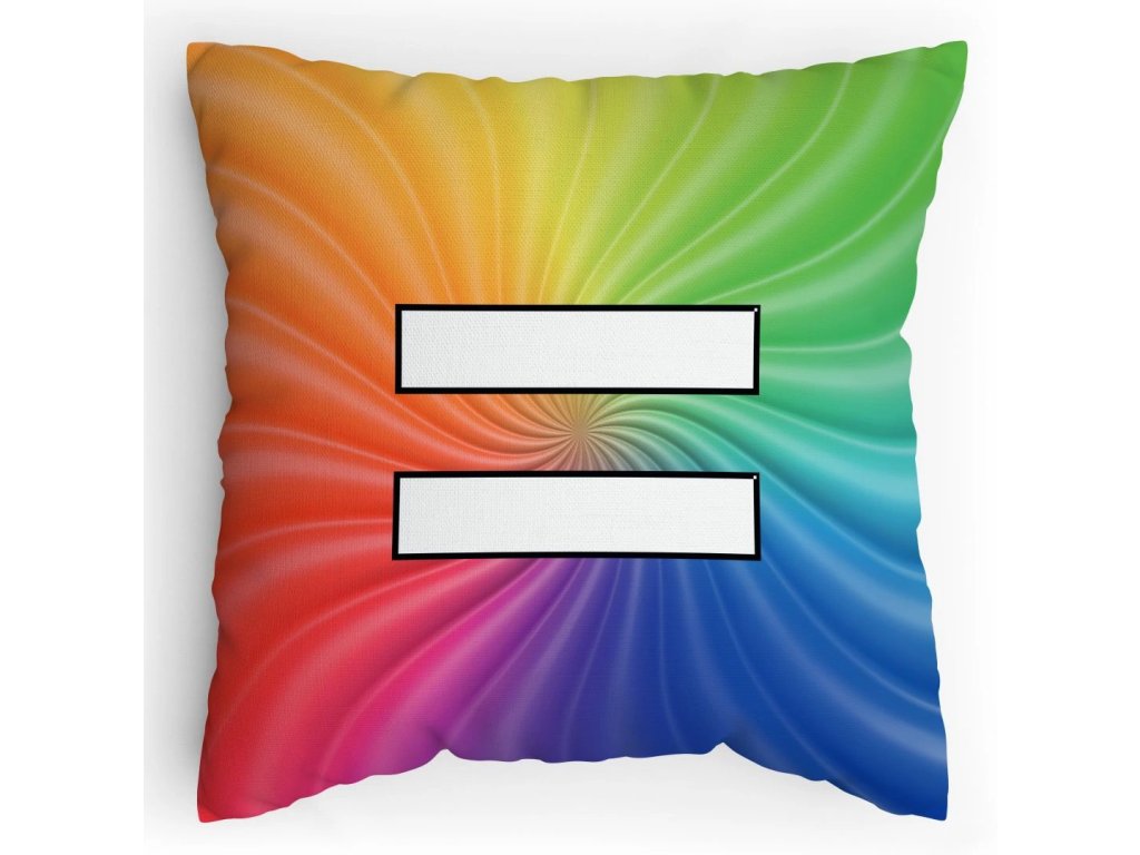 Polštářek s potiskem matematika duha rovná se