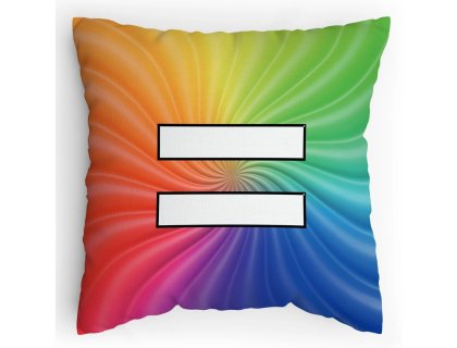 Polštářek s potiskem matematika duha rovná se