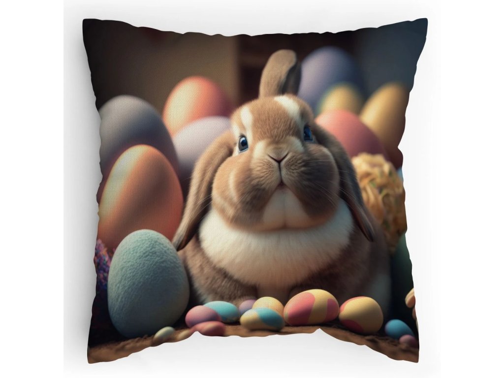 Polštářek s potiskem Mezi vajíčky