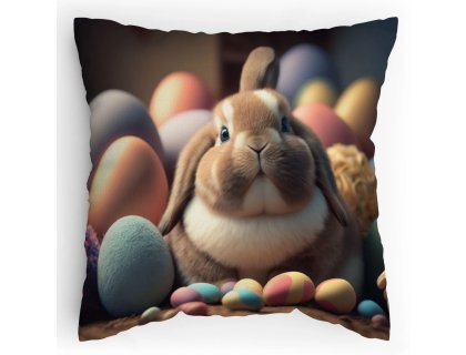 Polštářek s potiskem Mezi vajíčky