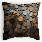 Polštářek s potiskem Mince