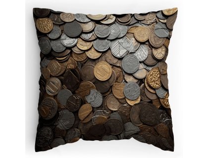 Polštářek s potiskem Mince