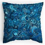 Polštářek s potiskem Modrá textura