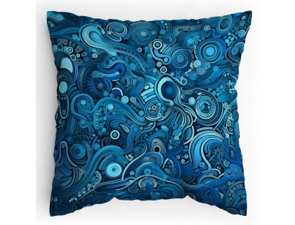 Polštářek s potiskem Modrá textura