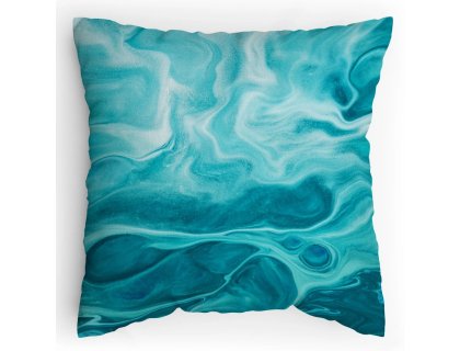 Polštářek s potiskem Modrý mramor