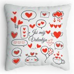 Polštářek s potiskem Můj Valentýn