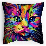 Polštářek s potiskem Mystická kočka