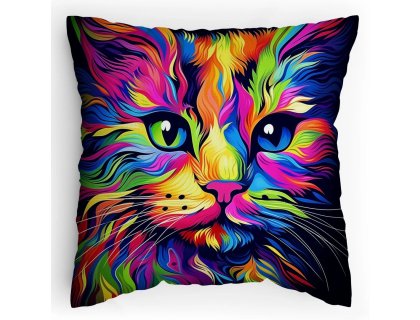 Polštářek s potiskem Mystická kočka